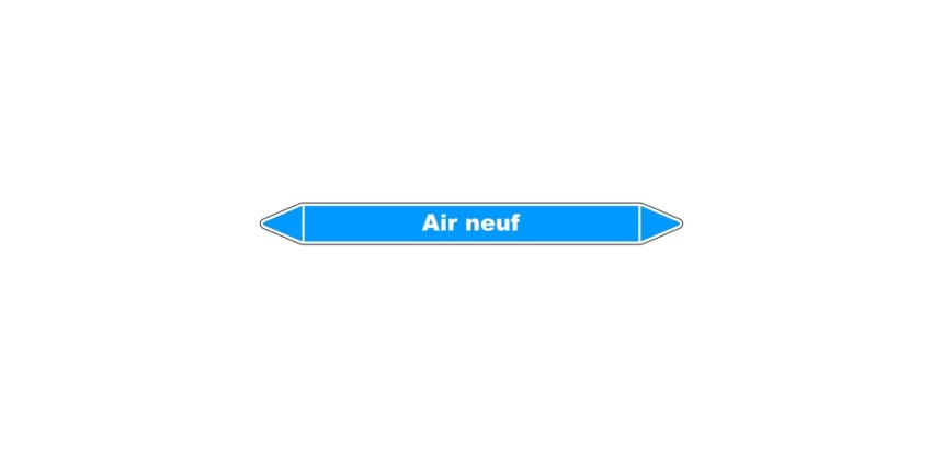 Marqueur de Tuyauterie - Air neuf - NFX 08-105 - Vinyle Laminé