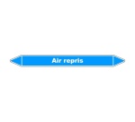 Marqueur de tuyauterie Air repris en vinyle laminé