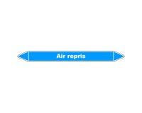 Marqueur de Tuyauterie - Air repris - en Vinyle Laminé 150 x 12 mm