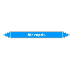 Marqueur de tuyauterie Air repris en vinyle laminé