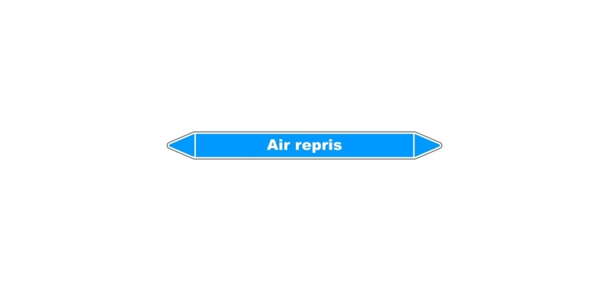 Marqueur de tuyauterie Air repris en vinyle laminé