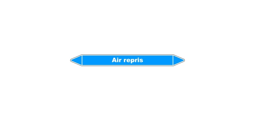 Marqueur de tuyauterie Air repris en vinyle laminé