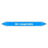 Marqueur Tuyauterie - Air respirable - Vinyle Laminé - NFX 08-105 150 x 12 mm