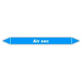 Marqueur de Tuyauterie - Air sec - NFX 08-105 - Vinyle Laminé 150 x 12 mm
