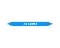Marqueur de tuyauterie - Air soufflé - Vinyle laminé - NFX 08-105 150 x 12 mm