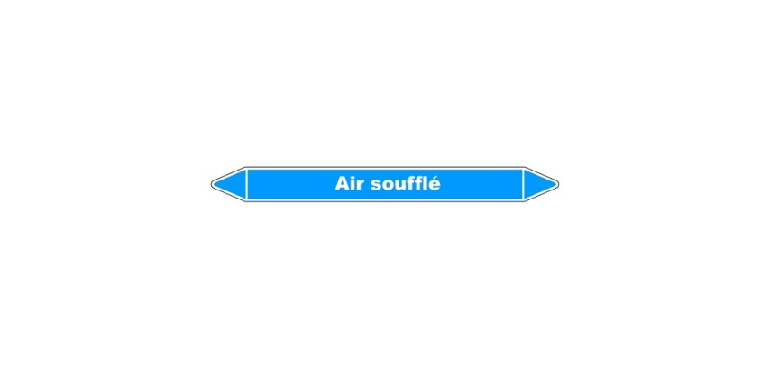 Marqueur tuyauterie Air soufflé – Vinyle NF X 08-105