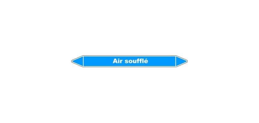 Marqueur de tuyauterie - Air soufflé - Vinyle laminé - NFX 08-105