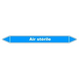 Marqueur de Tuyauterie - Air stérile - en Vinyle Laminé 150 x 12 mm