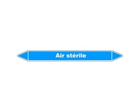 Marqueur de Tuyauterie - Air stérile - en Vinyle Laminé 150 x 12 mm