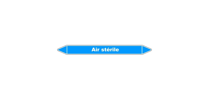Marqueur tuyauterie Air stérile – Vinyle NF X 08-105