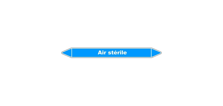 Marqueur de Tuyauterie - Air stérile - en Vinyle Laminé
