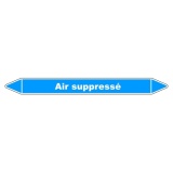 Marqueur tuyauterie - Air suppressé - Vinyle laminé - NFX 08-105 150 x 12 mm
