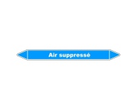 Marqueur tuyauterie - Air suppressé - Vinyle laminé - NFX 08-105 150 x 12 mm