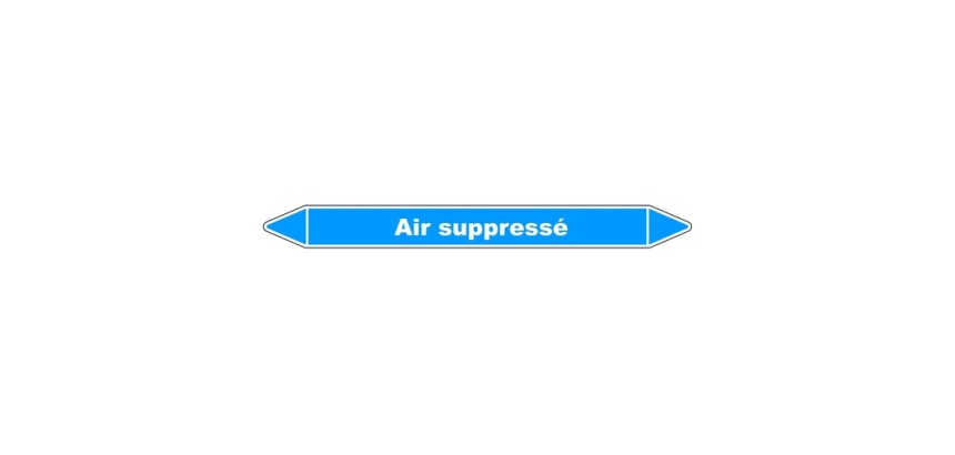 Marqueur tuyauterie - Air suppressé - Vinyle laminé - NFX 08-105