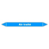 Marqueur de Tuyauterie - Air traité - en Vinyle Laminé 150 x 12 mm