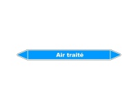 Marqueur de Tuyauterie - Air traité - en Vinyle Laminé 150 x 12 mm