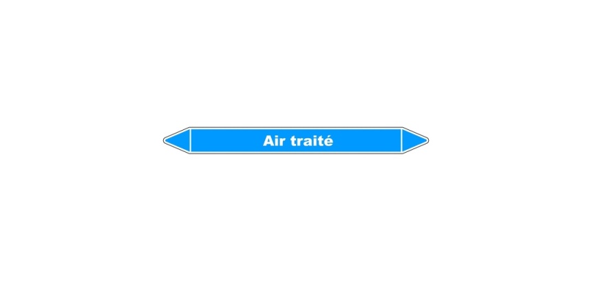 Marqueur de Tuyauterie - Air traité - en Vinyle Laminé