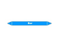 Marqueur de Tuyauterie - Bar - NFX 08-105 - Vinyle - NFX 08-105 150 x 12 mm