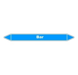 Marqueur tuyauterie Bar – Vinyle laminé NF X 08-105