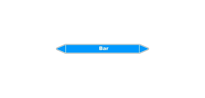 Marqueur tuyauterie Bar – Vinyle laminé NF X 08-105