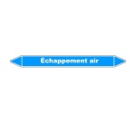 Marqueur de Tuyauterie - Air Comprimé Échappement - Vinyle Laminé