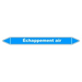 Marqueur de Tuyauterie - Air Comprimé Échappement - Vinyle Laminé 150 x 12 mm