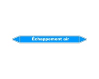 Marqueur de Tuyauterie - Air Comprimé Échappement - Vinyle Laminé 150 x 12 mm