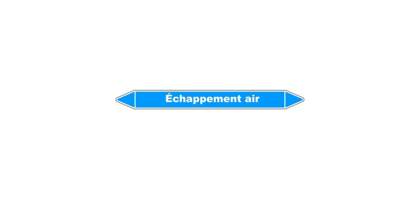 Marqueur de Tuyauterie - Air Comprimé Échappement - Vinyle Laminé