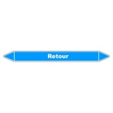 Marqueur de Tuyauterie - Retour Air - NFX 08-105 - Vinyle Laminé 150 x 12 mm