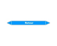Marqueur de Tuyauterie - Retour Air - NFX 08-105 - Vinyle Laminé 150 x 12 mm
