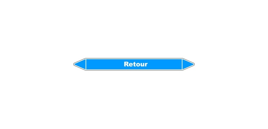 Marqueur tuyauterie Retour air – Vinyle NF X 08-105