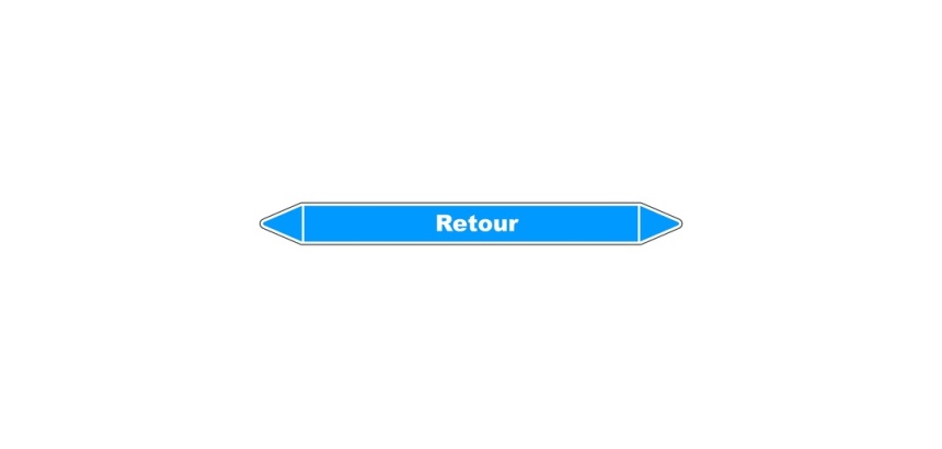 Marqueur de Tuyauterie - Retour Air - NFX 08-105 - Vinyle Laminé