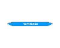 Marqueur tuyauterie - Ventilation primaire - Vinyle laminé 150 x 12 mm