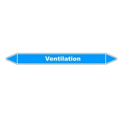 Marqueur tuyauterie - Ventilation primaire - Vinyle laminé