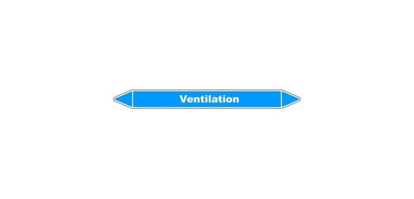 Marqueur tuyauterie - Ventilation primaire - Vinyle laminé