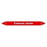 Marqueur tuyauterie - Colonne sèche - Vinyle Laminé - NFX 08-105 150 x 12 mm
