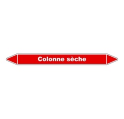 Marqueur tuyauterie Colonne sèche - Vinyle Laminé - NFX 08-105