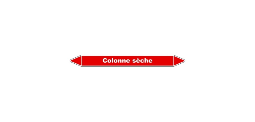 Marqueur tuyauterie Colonne sèche - Vinyle Laminé - NFX 08-105