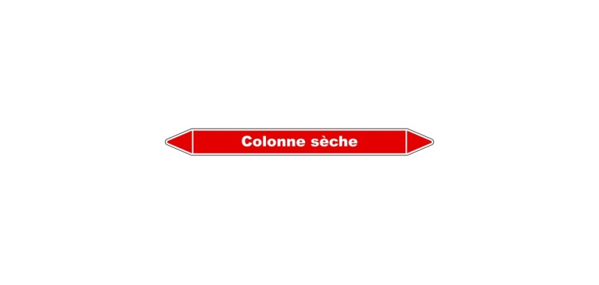 Marqueur tuyauterie - Colonne sèche - Vinyle Laminé - NFX 08-105