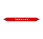 Marqueur tuyauterie - Eau incendie vinyle - NFX 08-105