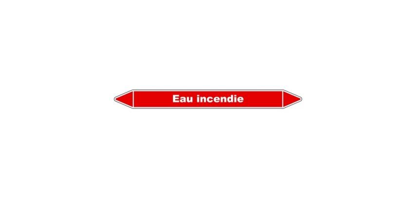 Marqueur tuyauterie Eau incendie – Vinyle NF X 08-105
