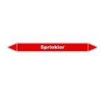 Marqueur tuyauterie - Eau sprinkler - Vinyle laminé - NFX 08-105