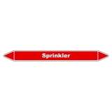 Marqueur tuyauterie - Eau sprinkler - Vinyle laminé - NFX 08-105 150 x 12 mm