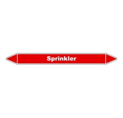 Marqueur tuyauterie Eau sprinkler - Vinyle laminé NF X 08-105