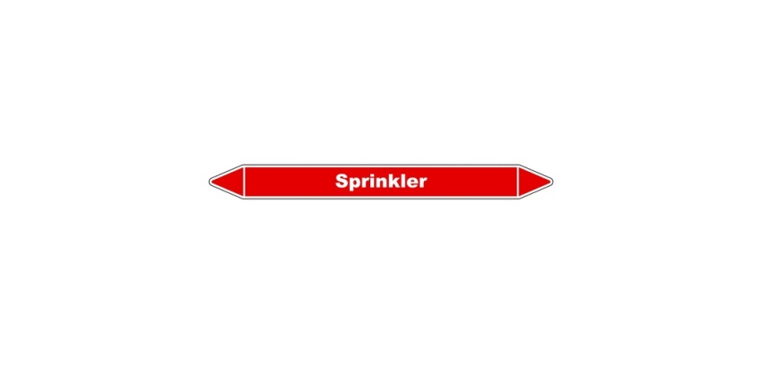 Marqueur tuyauterie Eau sprinkler - Vinyle laminé NF X 08-105
