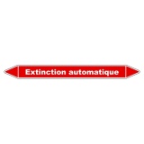 Marqueur tuyauterie - Extinction auto - Vinyle laminé - NFX 08-105 150 x 12 mm