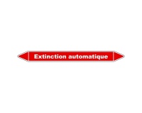 Marqueur tuyauterie - Extinction auto - Vinyle laminé - NFX 08-105 150 x 12 mm