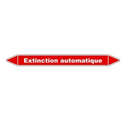Marqueur tuyauterie Extinction auto – Vinyle NF X 08-105