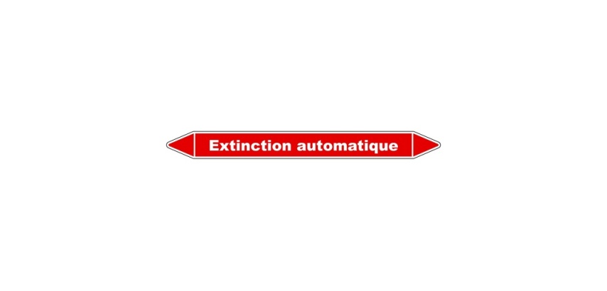 Marqueur tuyauterie Extinction auto – Vinyle NF X 08-105