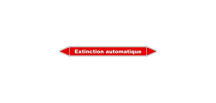Marqueur tuyauterie - Extinction auto - Vinyle laminé - NFX 08-105